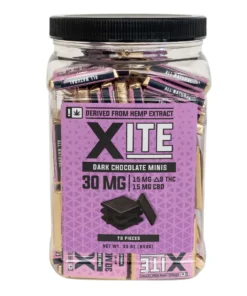 Xite Dark Chocolate Mini 1:1 THC:CBD 30mg
