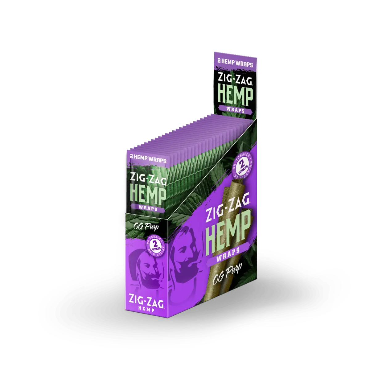 Zig Zag OG Purp Hemp Wraps 2pk