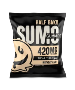 Half Bak'd SUMO Birthday Cake 840mg Gummies 2ct