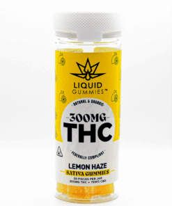 Liquid Gummies Lemon Haze 4:1 THC:CBD 300mg Sativa Gummies 20ct