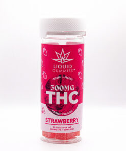 Liquid Gummies Strawberry 4:1 THC:CBD 300mg Hybrid Gummies 20ct