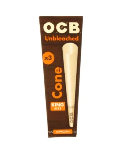 OCB Unbleached King Sized Cones 3pk