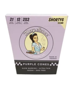 Blazy Susan Purple 53mm Shortys Cones 12pk