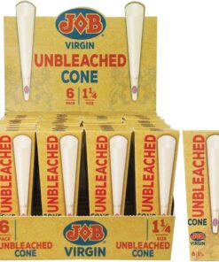 JOB Virgin Unbleached 1 ¼ Cones 6pk