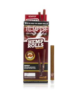 Hemper Hemp Sweet King Size Cones + Glass Tip 2pk