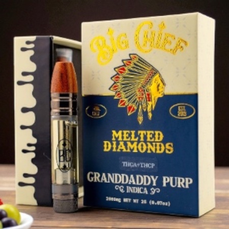 Big Chief Melted Diamonds Granddaddy Purp 2g Cart