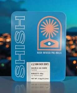 SHISH Double OG Chem x Biscotti Ice Water Hash Infused Prerolls 12pk/3.6g