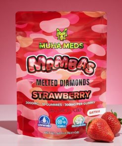 Muha Meds Mambas Melted Diamond Strawberry 3000mg Gummies
