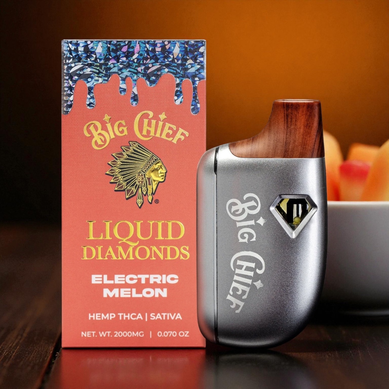 Big Chief Liquid Diamonds Electric Melon 2g Disposable Vape
