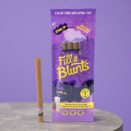 Fill-a Blunts Pre-Rolled Blunt Tubes w/ Spiral Filter Tips 4pk