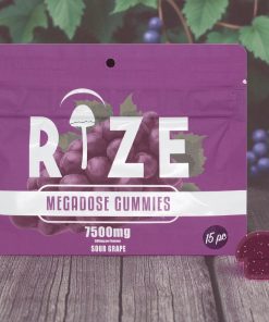 Rize 7500g Sour Grape Mushroom Gummies 7500mg