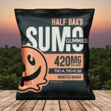 Half Bak'd SUMO Monster Mango 420mg Gummies 2ct