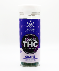 Liquid Gummies Grape 4:1 THC:CBD 300mg Indica Gummies 20ct
