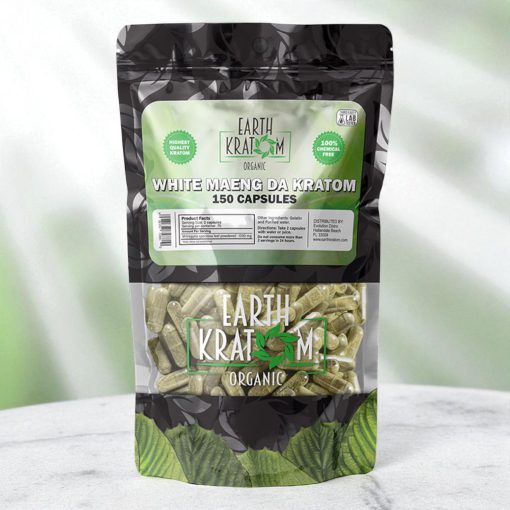 Earth Kratom White Maeng Da 150 Capsules