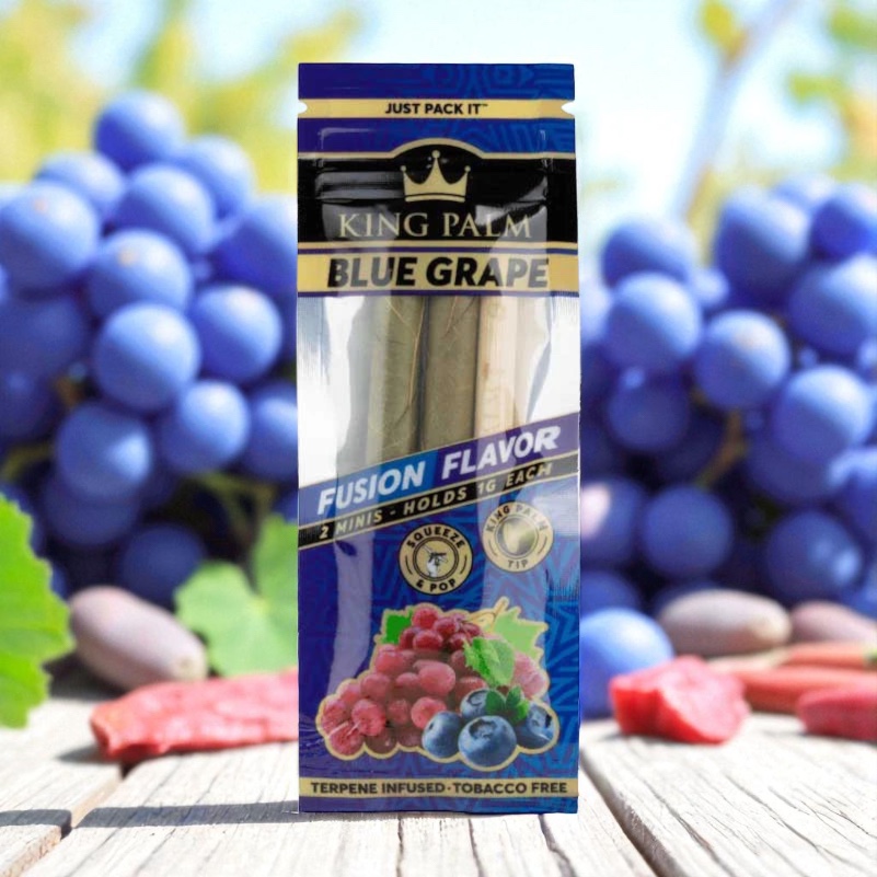 King Palm Blue Grape Mini Rolls 2pk