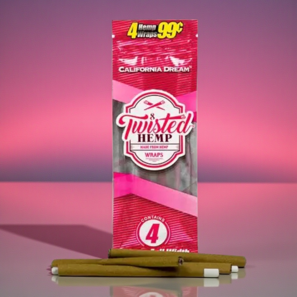 Twisted Hemp California Dream Hemp Wraps 4pk