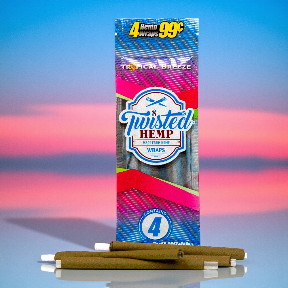 Twisted Hemp Tropical Breeze Hemp Wraps 4pk