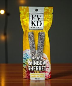 FVKD Diamond Infused Hash Holez THCA Pre-Rolls 2CT-Rainbow Sherbet
