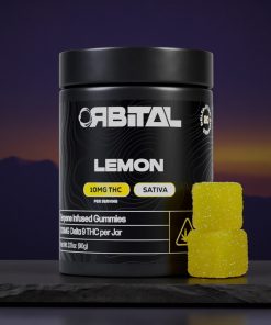 Orbital Terpene Infused Lemon 200mg THC Sativa Gummies 20ct