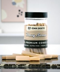 Blazy Susan Unbleached 53mm Shorty Cones 50pk