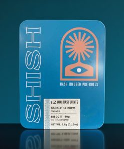 SHISH Double OG Chem x Biscotti Ice Water Hash Infused Prerolls 12pk/3.6g