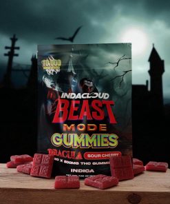 IndaCloud Sour Cherry Beast Mode 10,000mg Gummies 20ct