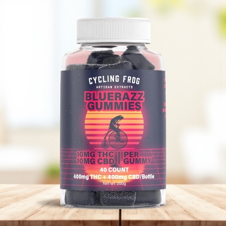 Cycling Frog Bluerazz 1:1 THC:CBD 800mg Gummies 40ct