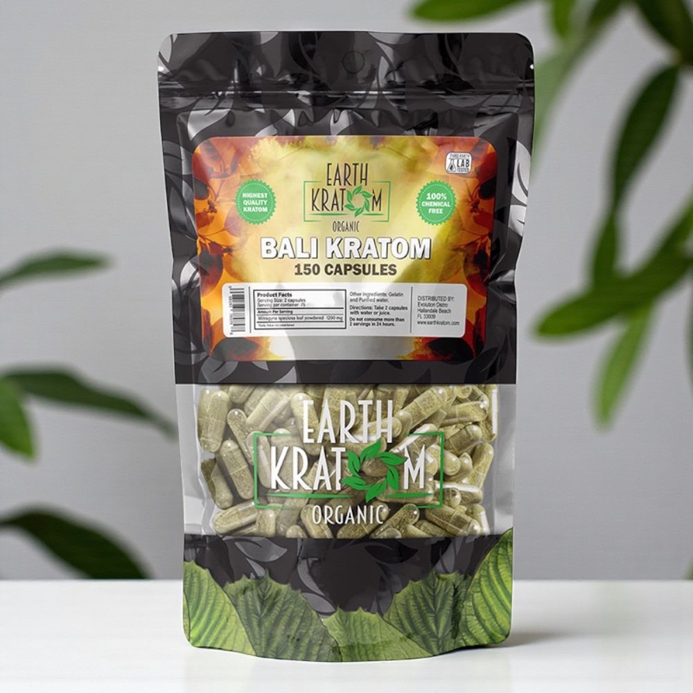 Earth Kratom Bali 150 Capsules