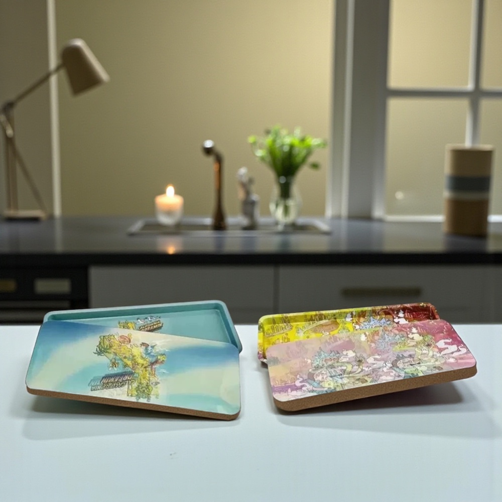 3D Holographic Metal Rolling Tray w/ Lid