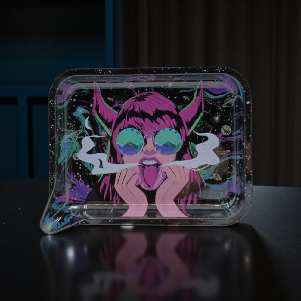 Get Lost Large Galaxy 3D Funnel Rolling Tray w/ Lid