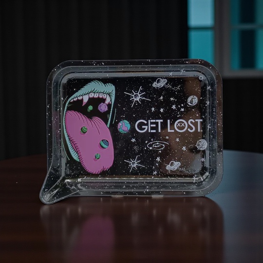 Get Lost Small Galaxy 3D Funnel Rolling Tray w/ Lid