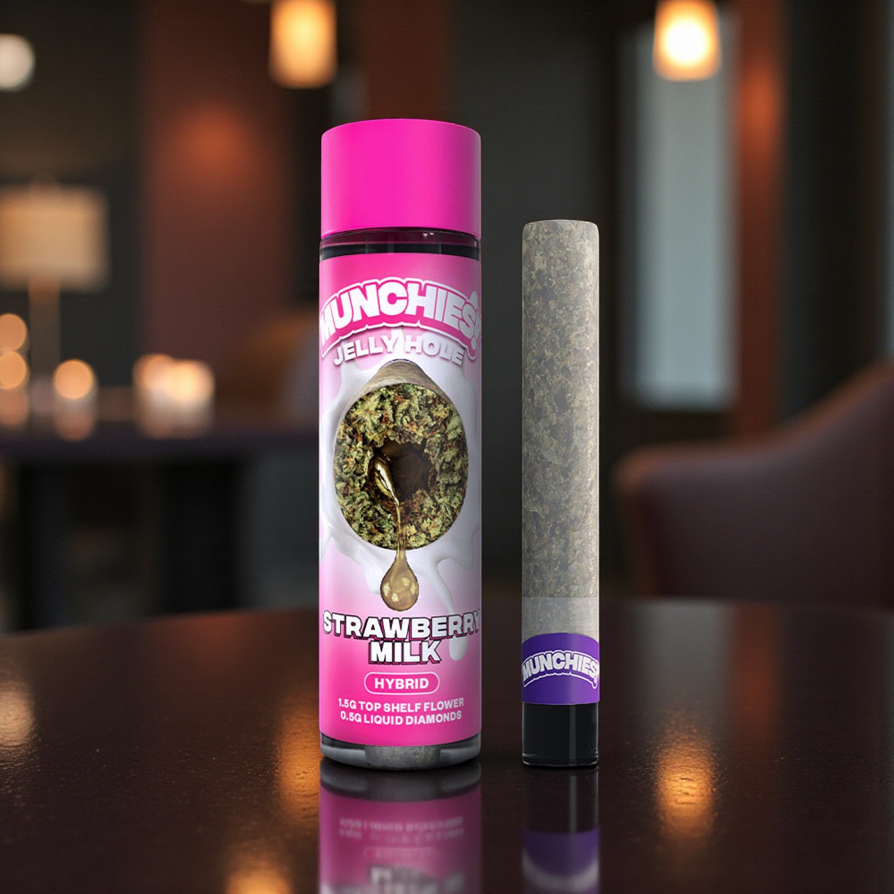 Munchies! Jelly Hole Strawberry Milk 2g Pre-Roll