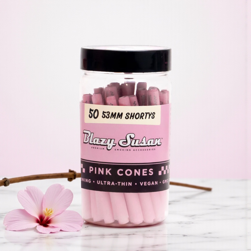 Blazy Susan Pink 53mm Shorty Cones 50pk