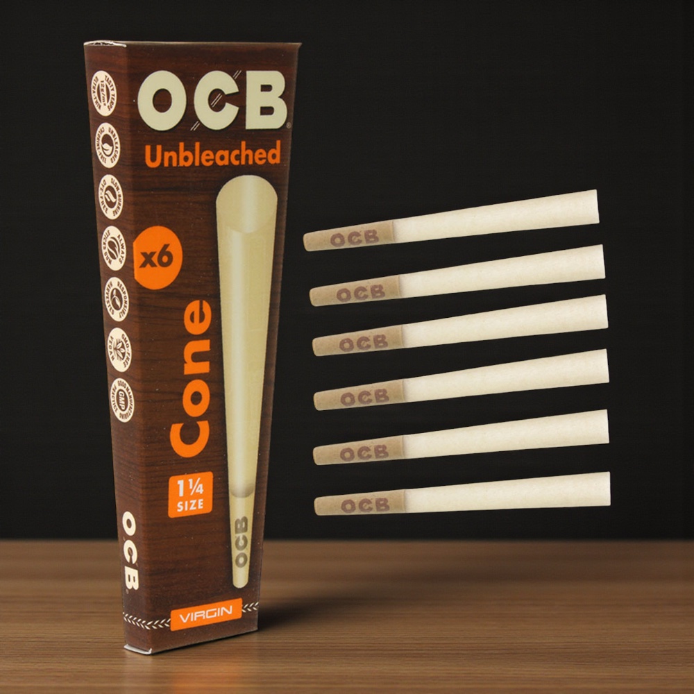 OCB Unbleached 1 1/4 Cones 6pk