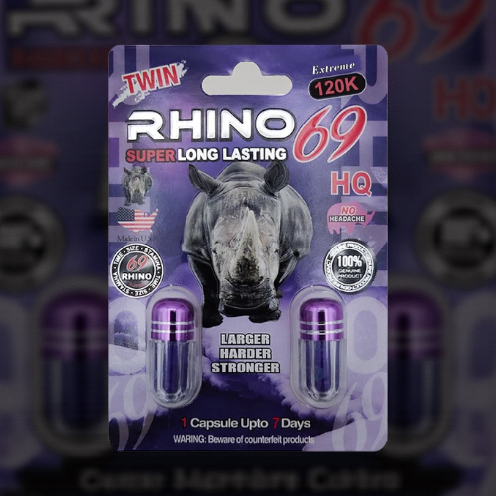 Rhino 69 Super Long Lasting Male Enhacenment Capsules 2pk