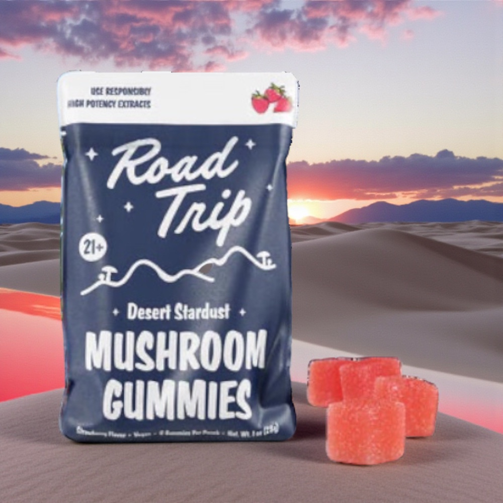 Road Trip Desert Stardust Strawberry Mushroom Gummies 8pk