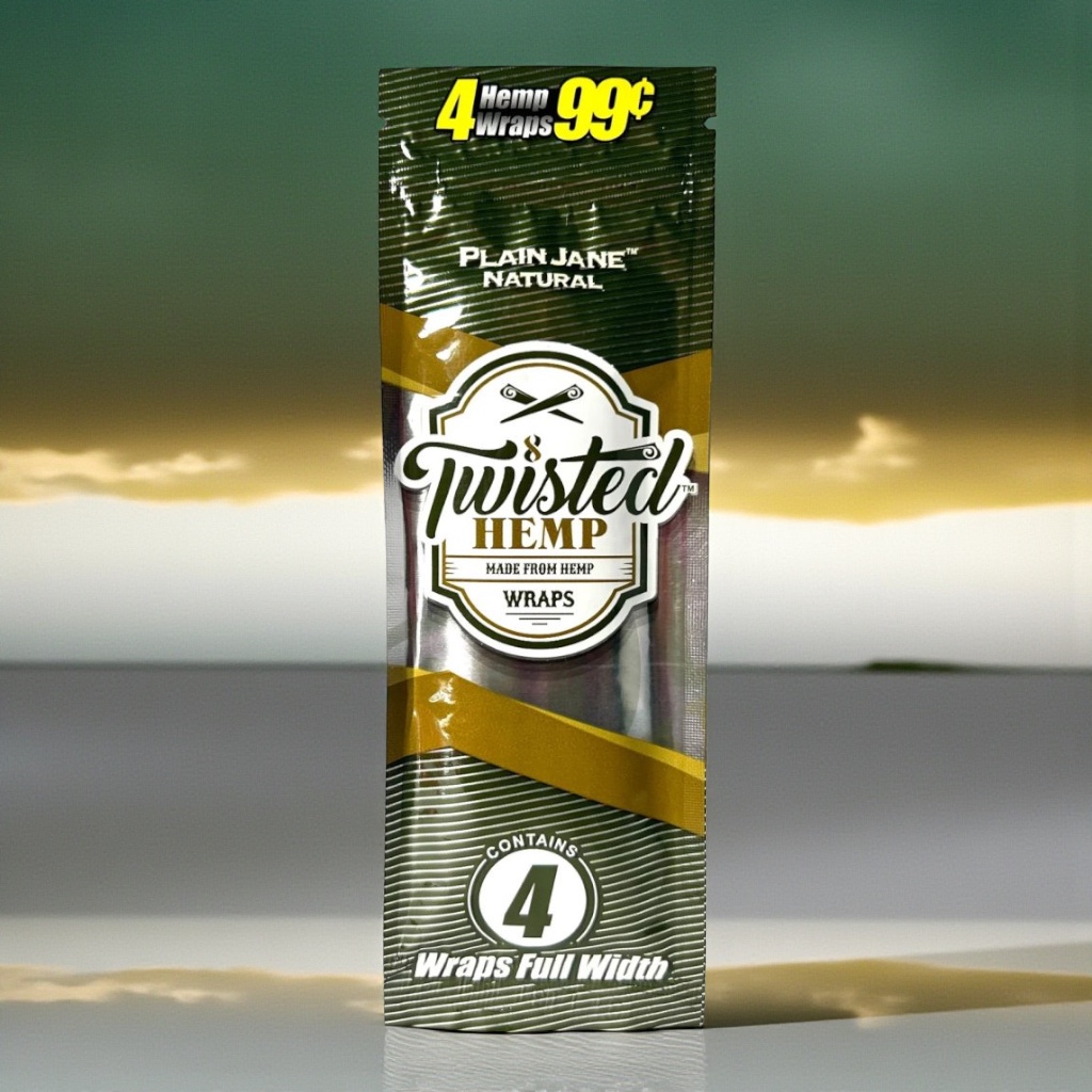 Twisted Hemp Plain Jane Hemp Wraps 4pk