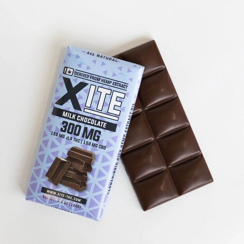 Xite Milk Chocolate Bar 1:1 THC:CBD 300mg