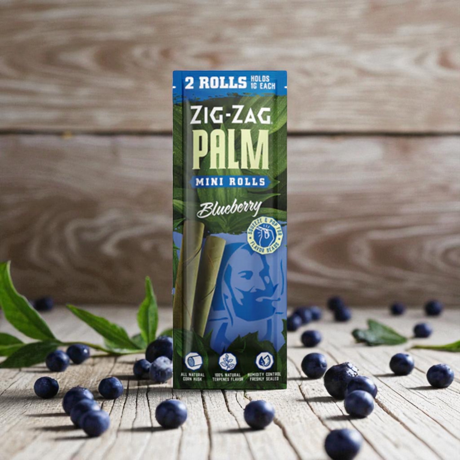 Zig Zag Blueberry Palm Mini Rolls 2pk