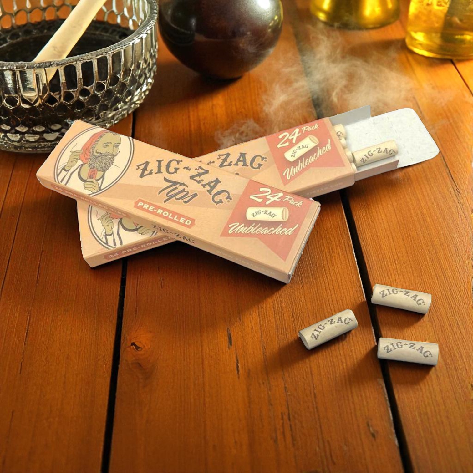 Zig Zag Unbleached Pre-Rolled Tips 24pk