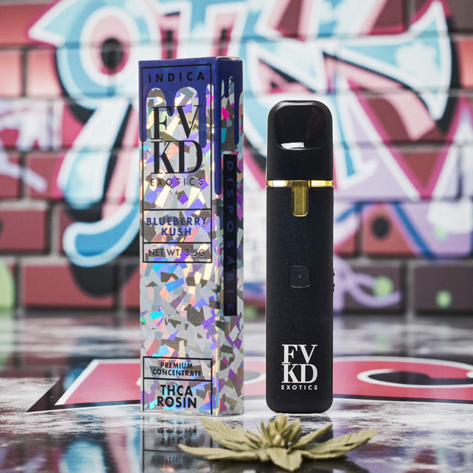 FVKD Exotics Blueberry Kush Rosin 3.5g Disposable Cart