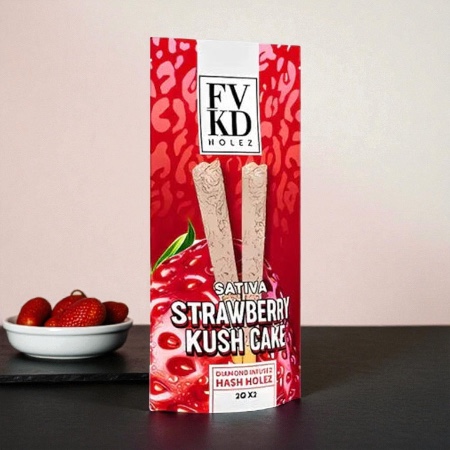 FVKD Holez Strawberry Kush Cake Diamond Infused 2g Hash Holez 2ct