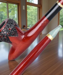 Pulsar Shire Pipes Engraved Cherry & Sassafras Wood Pipe | 16.75"