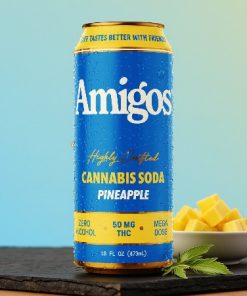 Amigos Pineapple Highly Crafted Cannabis Soda 50mg