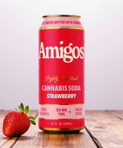 Amigos Strawberry Highly Crafted Cannabis Soda 50mg