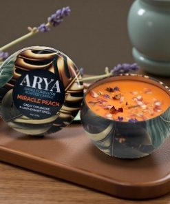 Arya Smoke Odor Eliminator  High Fragrance 8oz Concentration Candles- Miracle Peach
