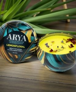 Arya Smoke Odor Eliminator High Fragrance 8oz Concentration Candles- Lemon Floral