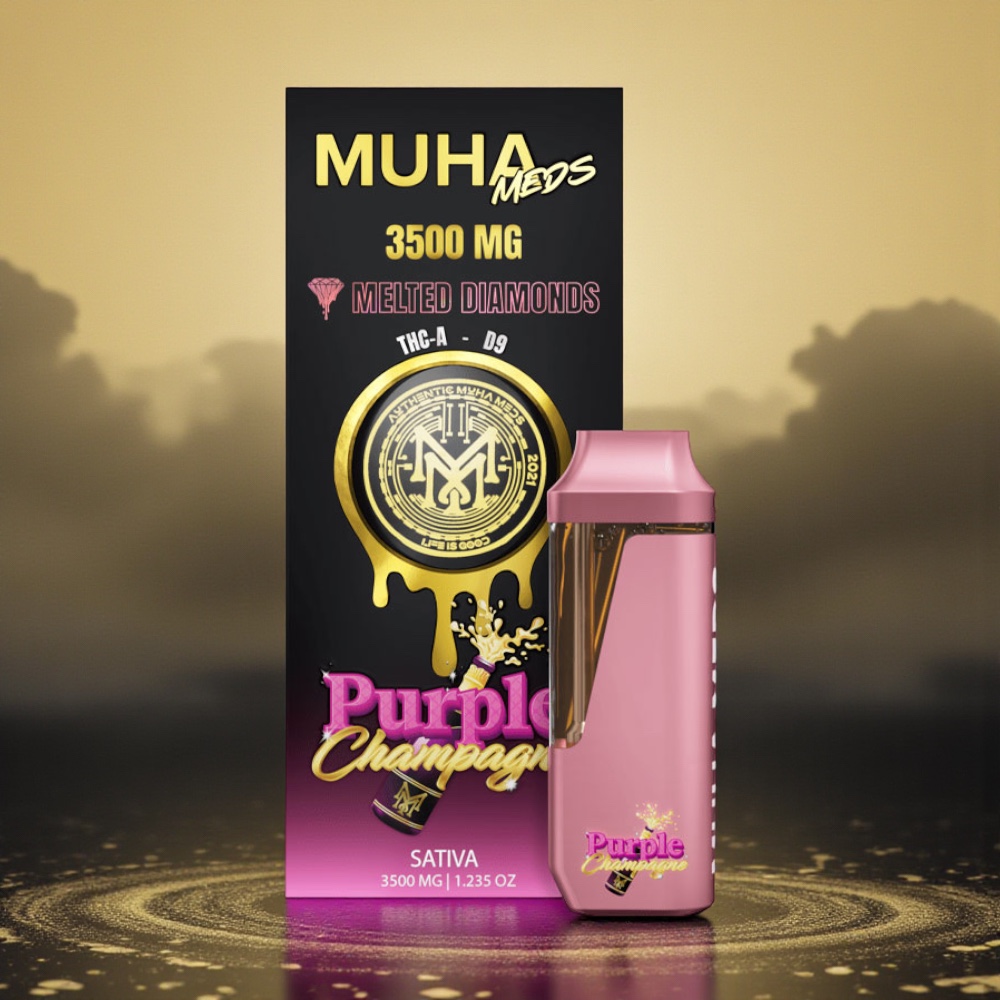 Muha Meds Melted Diamonds Purple Champagne 3.5g Disposable