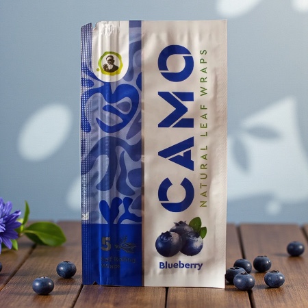 Camo Blueberry Natural Leaf Wraps 5pk