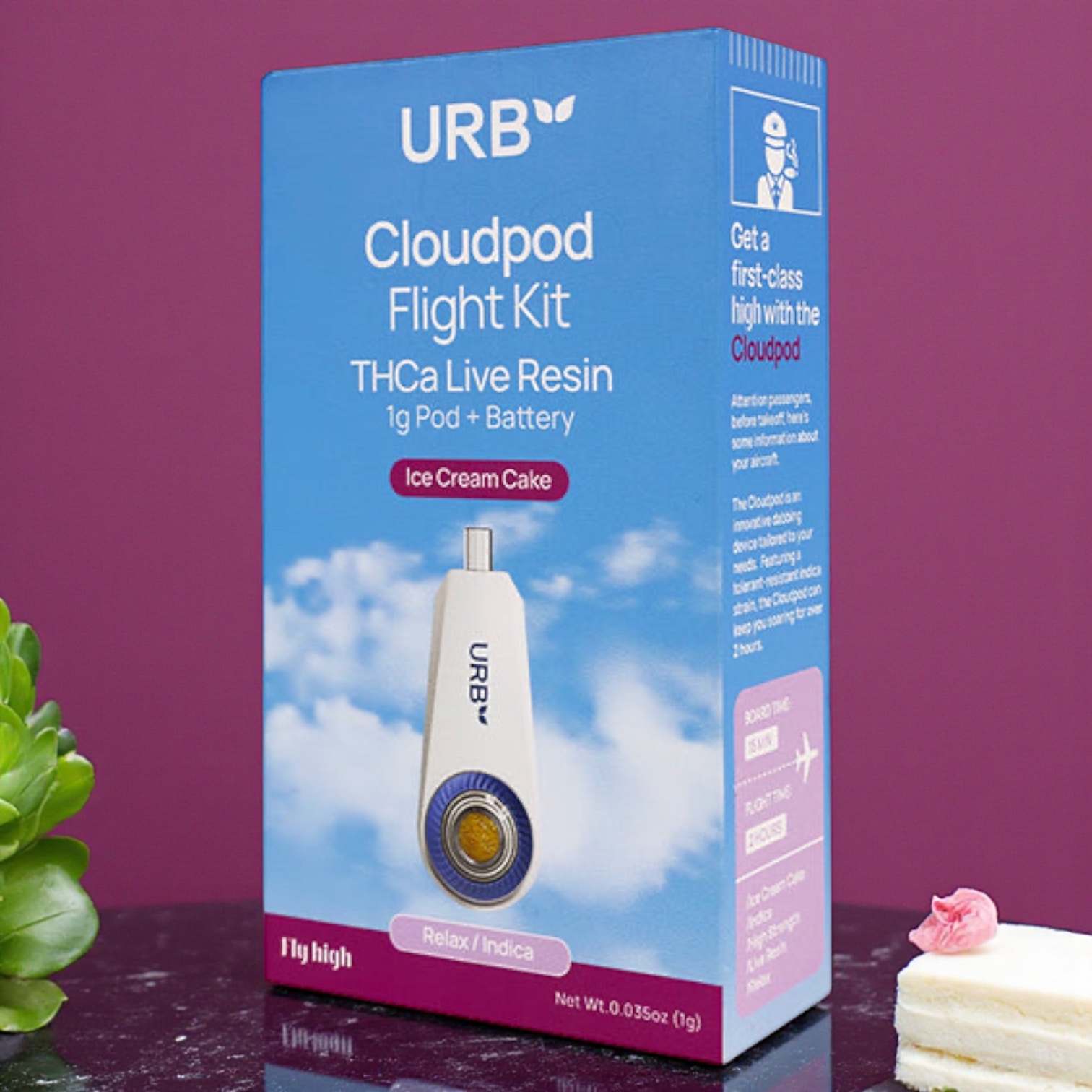 Urb Ice Cream Cake THCa Live Resin Cloud Pod